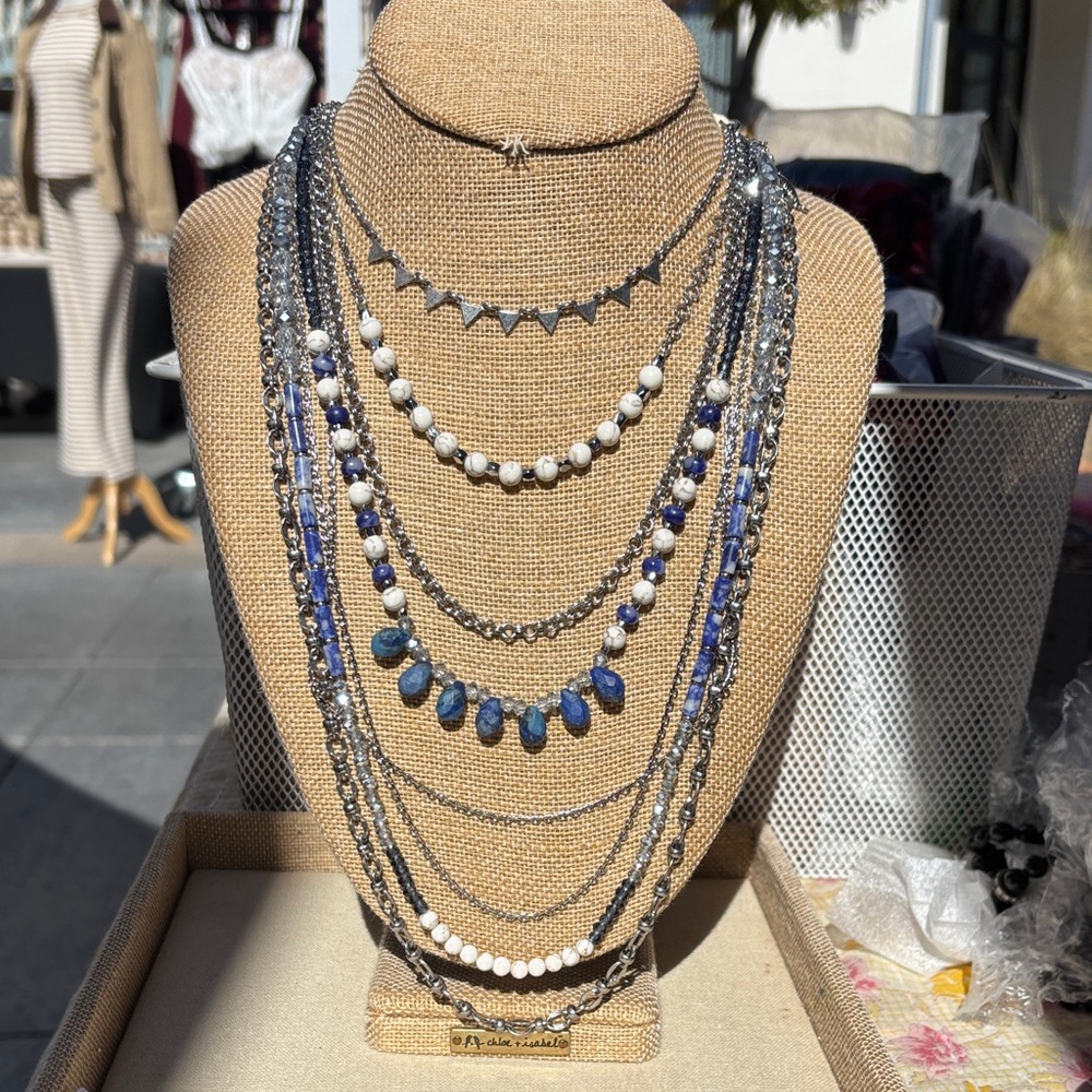 Chloe + Isabel La Plage Multi-Layered Necklace With Semi Precious Stones